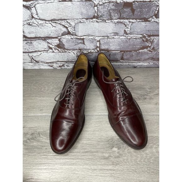Paragon Brown Leather Cap Toe Handmade Oxfords Lace Up Shoes Men Sz 11D US/44EU main image 6